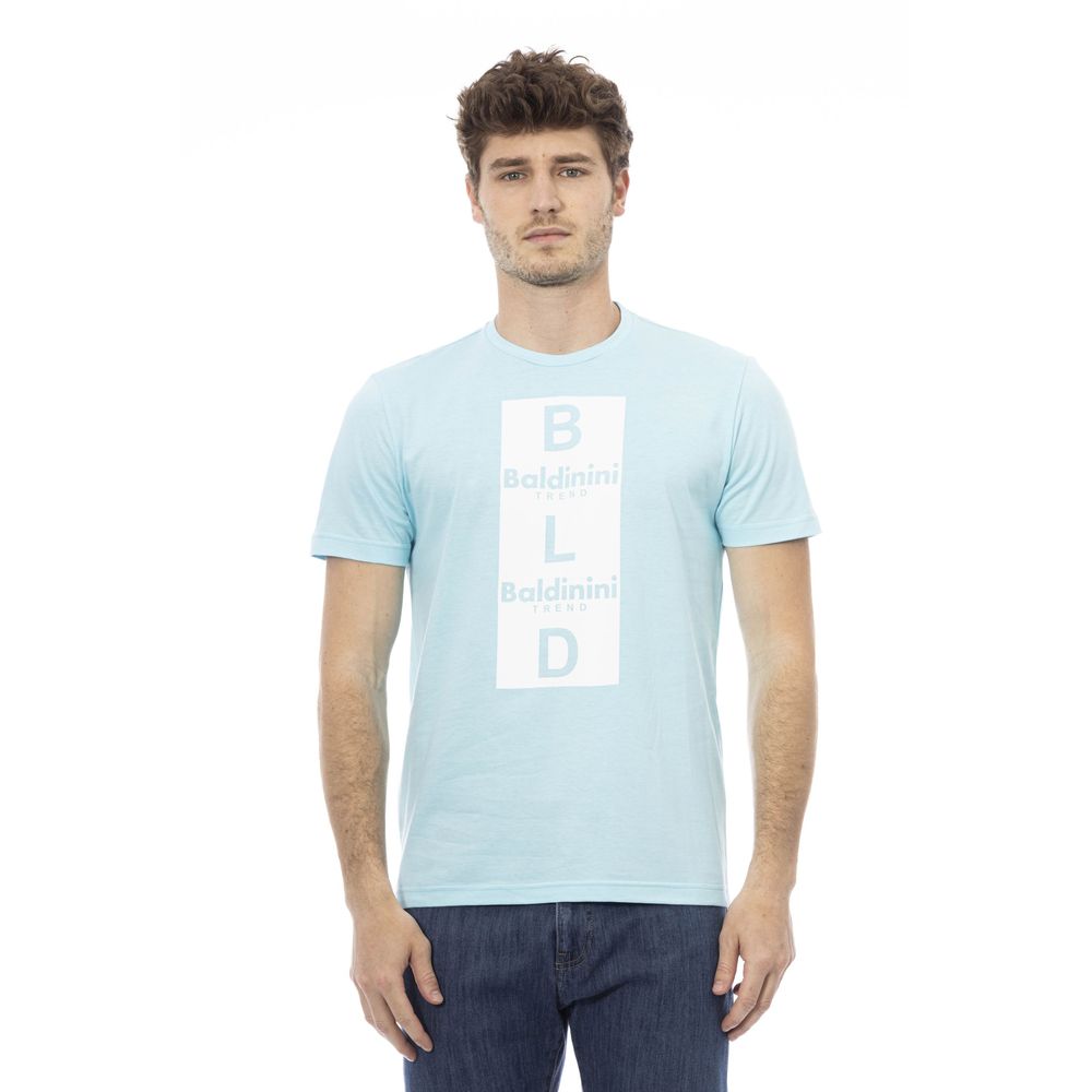 Baldinini Trend Light Blue Cotton Men T-Shirt