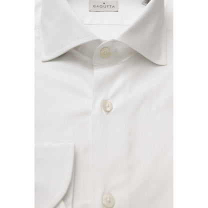 Bagutta White Cotton Men Shirt