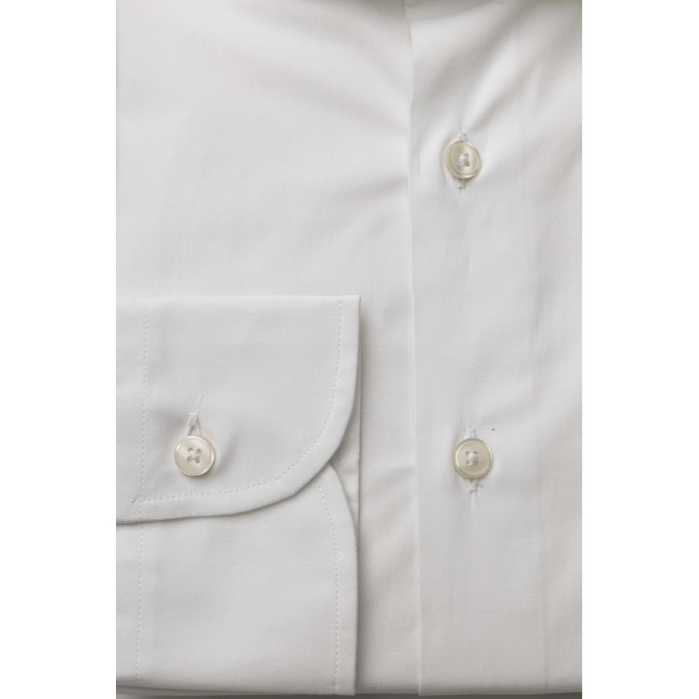 Bagutta White Cotton Men Shirt