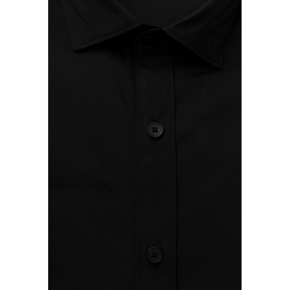 Bagutta Black Cotton Men Shirt