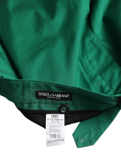 Dolce & Gabbana Elegant Deep Green Cotton Bermuda Shorts