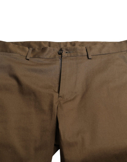 Dolce & Gabbana Chic Brown Bermuda Shorts with Logo Detail