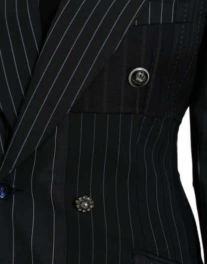 Dolce & Gabbana Elegant Striped Virgin Wool Blazer