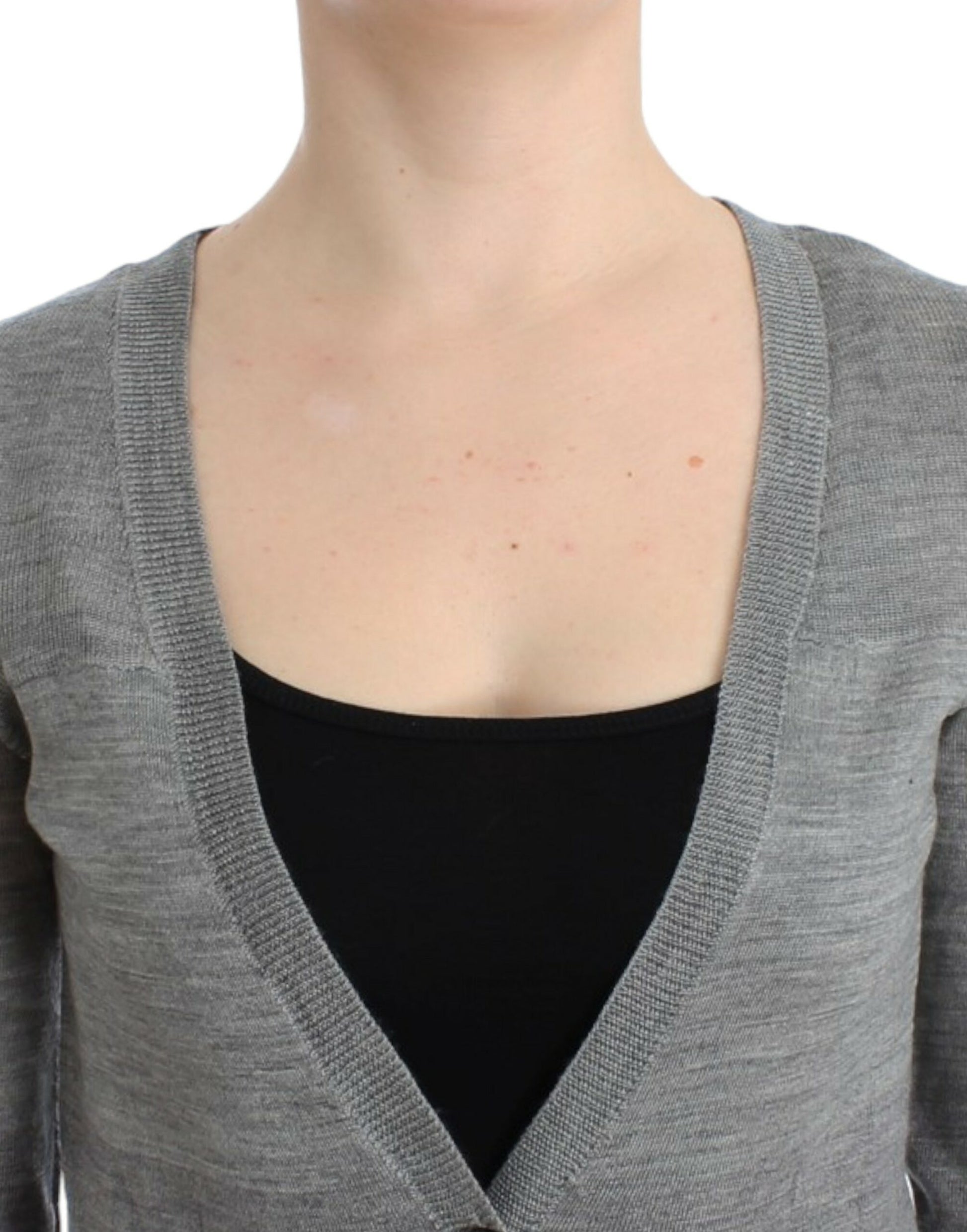 Costume National Chic Gray Lightweight Cardigan