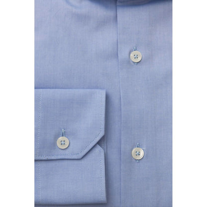 Bagutta Light Blue Cotton Men Shirt