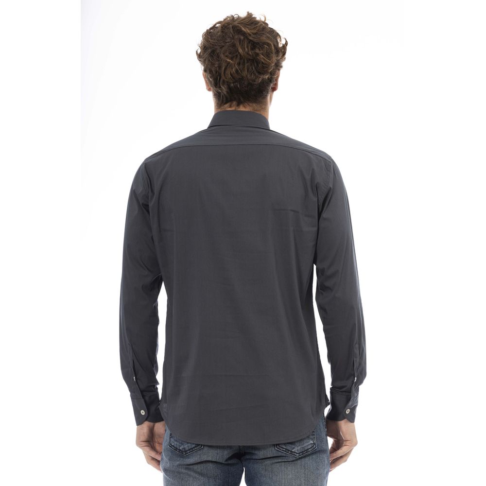 Baldinini Trend Gray Cotton Men Shirt