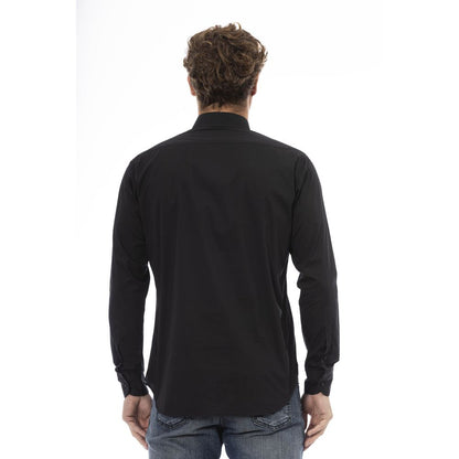 Baldinini Trend Black Cotton Mens Shirt