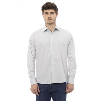 Baldinini Trend Gray Cotton Men's Shirt