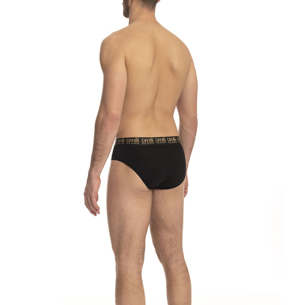 Cavalli Class Black Cotton Men Brief