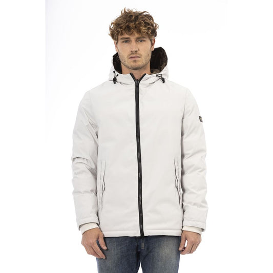 Baldinini Trend White Polyester Men Jacket