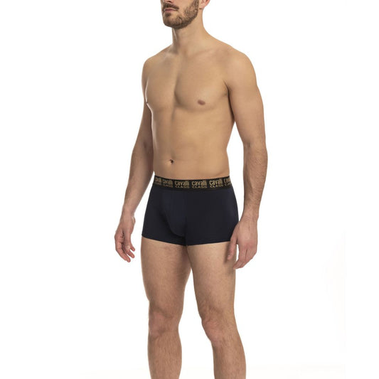 Cavalli Class Blue Cotton Men Trunk - PANTERA STORES