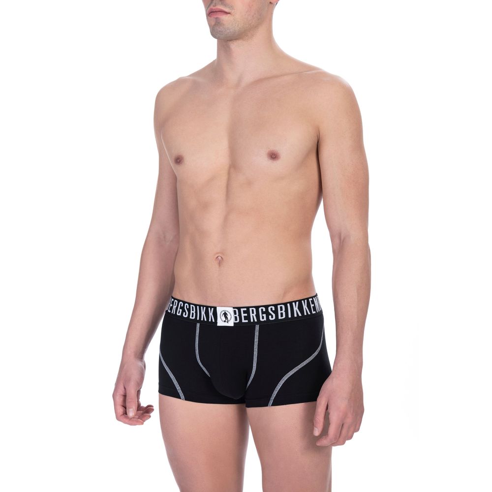 Bikkembergs Black Cotton Men Underwear Trunk Pack