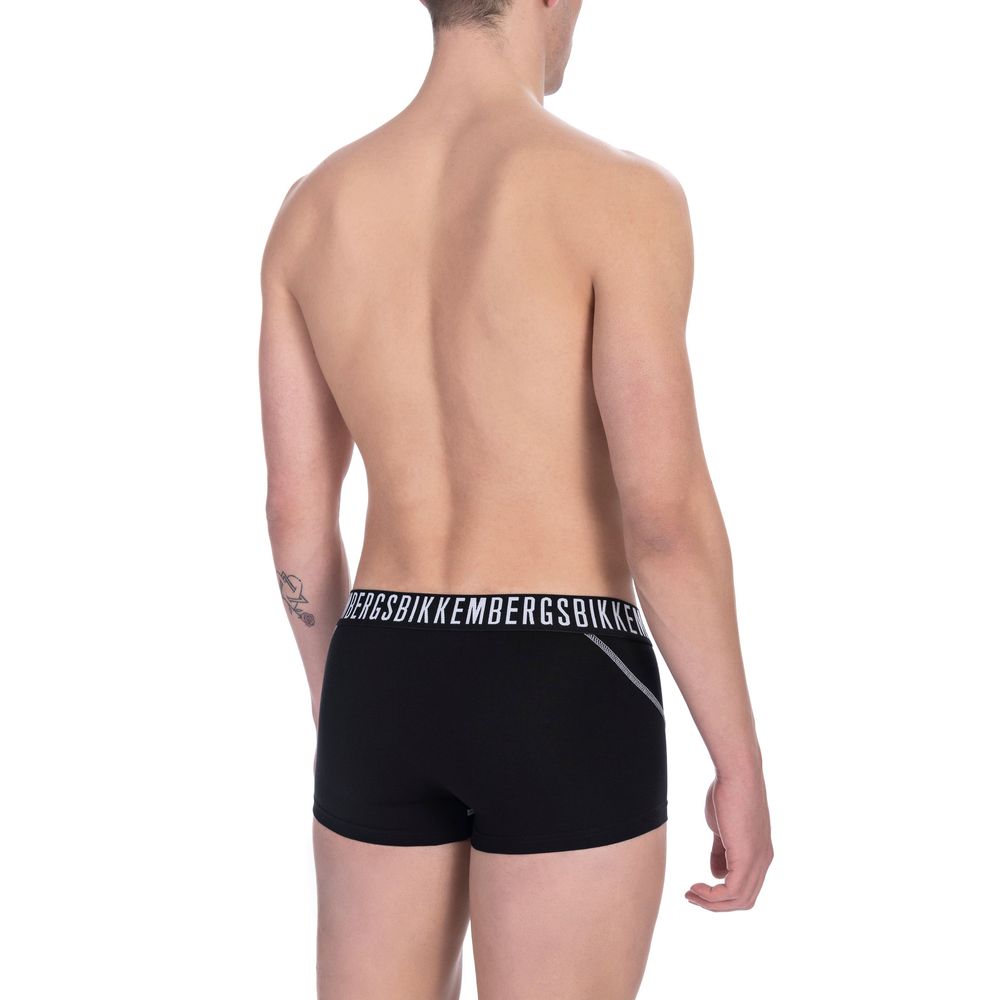 Bikkembergs Black Cotton Men Underwear Trunk Pack