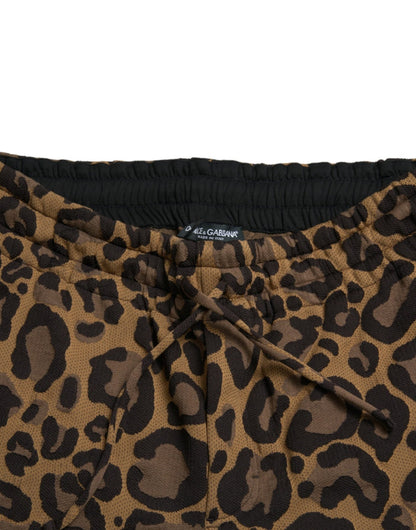 Dolce & Gabbana Chic Leopard Print Jogger Pants