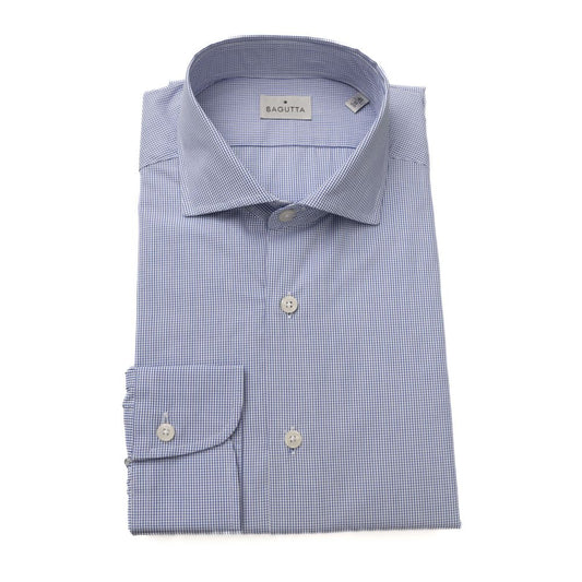 Bagutta Light Blue Cotton Men Shirt