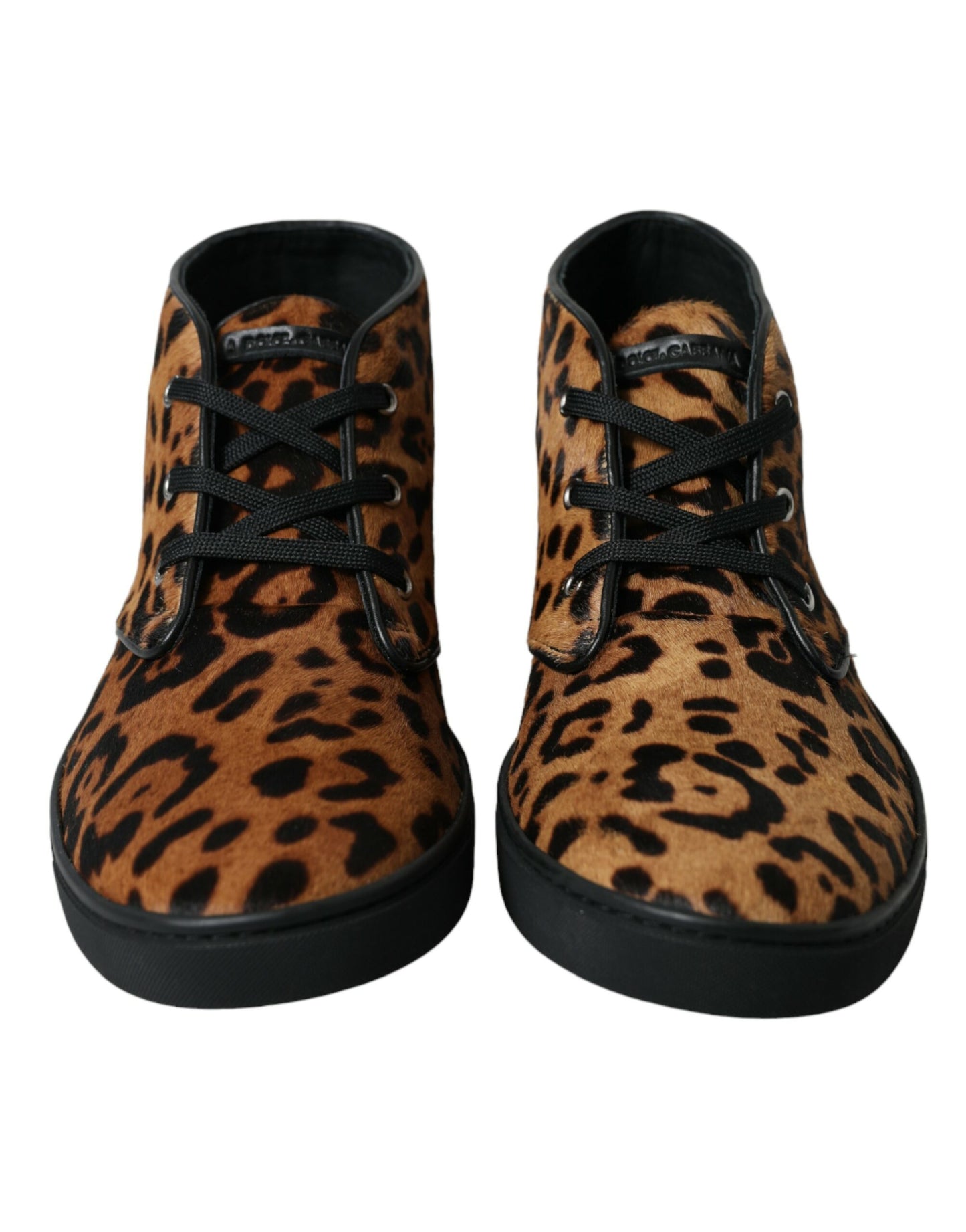 Dolce & Gabbana Elegant Leopard Print Mid-Top Sneakers