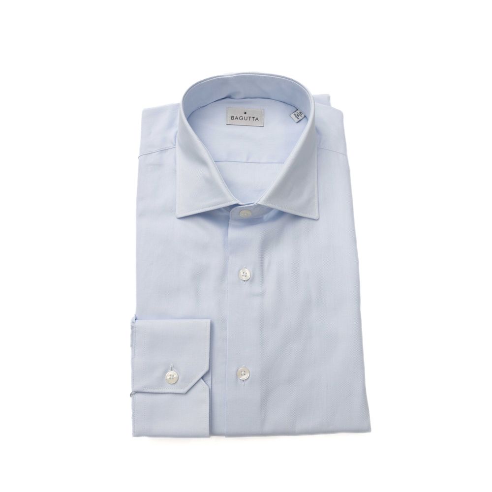 Bagutta "Light Blue Cotton Men Shirt"