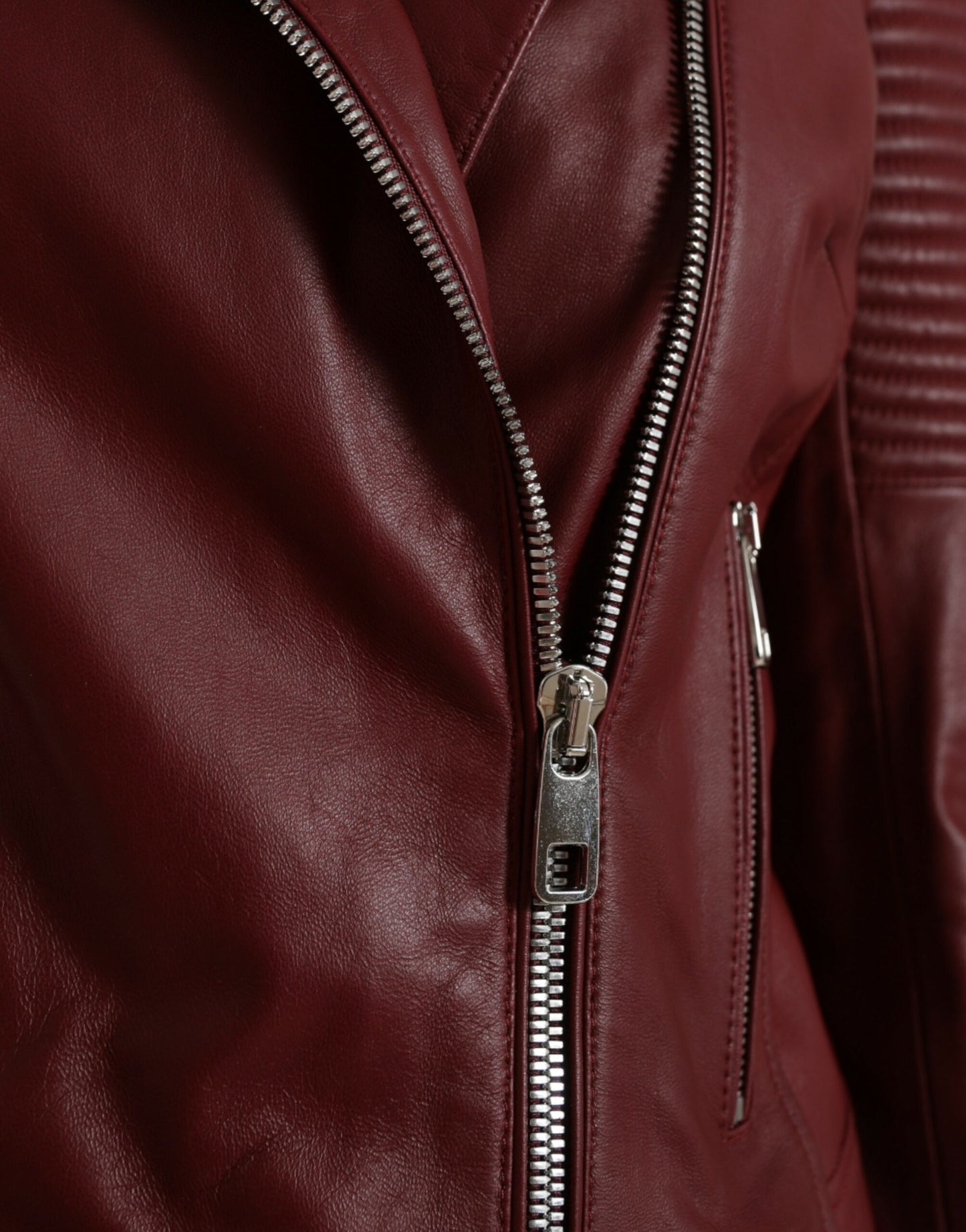 Dolce & Gabbana Bordeaux Biker Leather Jacket