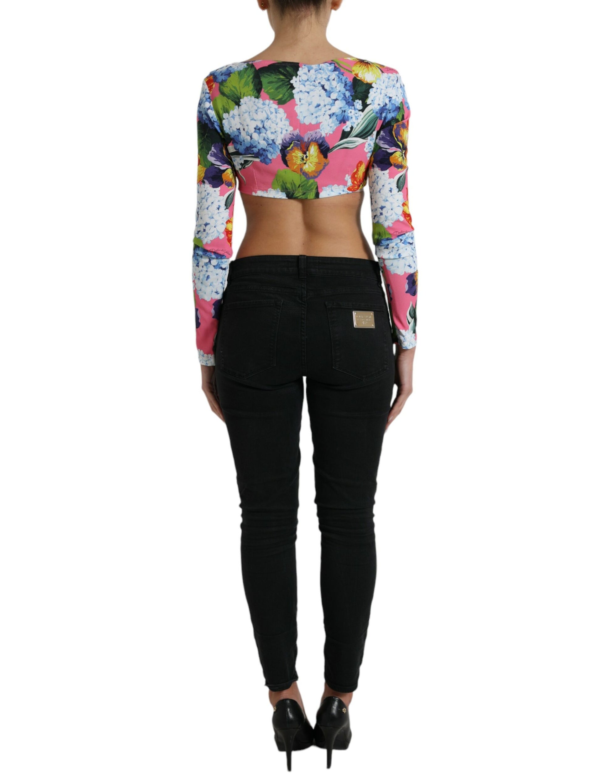 Dolce & Gabbana Floral Elegance Cropped Blouse