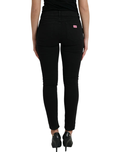 Dolce & Gabbana Elegant Black Mid-Waist Stretch Jeans