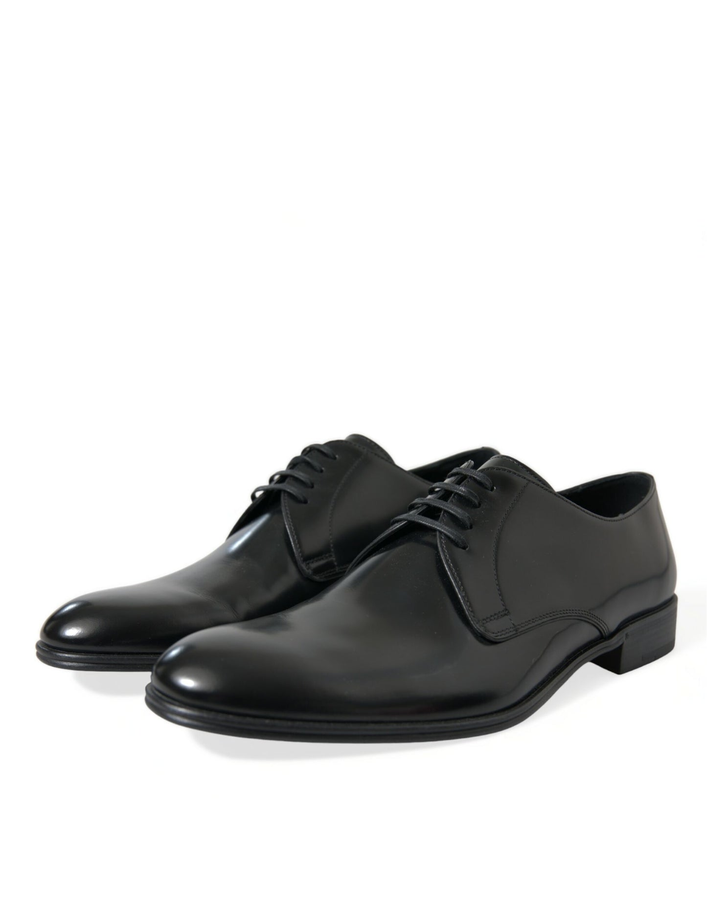 Dolce & Gabbana Elegant Black Leather Derby Formal Shoes