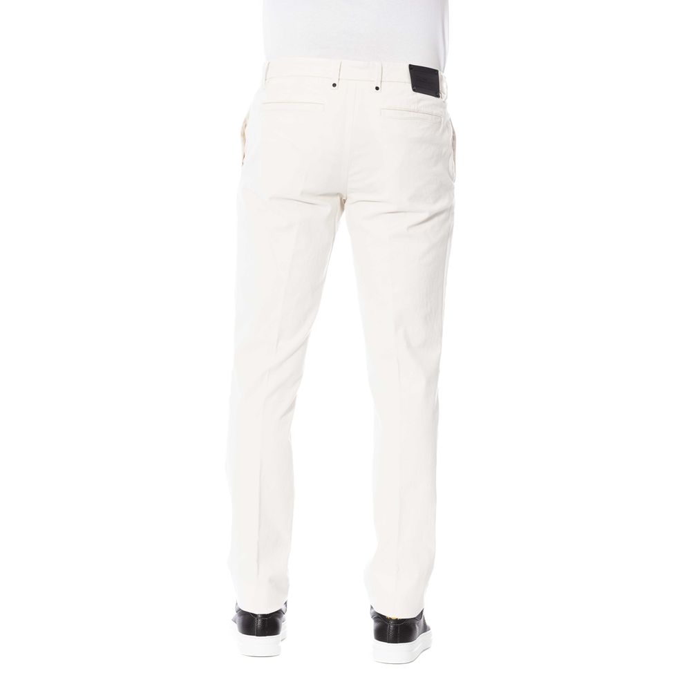 Trussardi White Cotton Men's Trouser