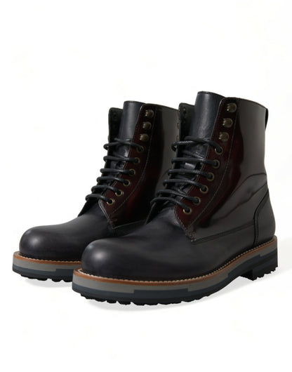 Dolce & Gabbana Elegant Bi-Color Leather Boots