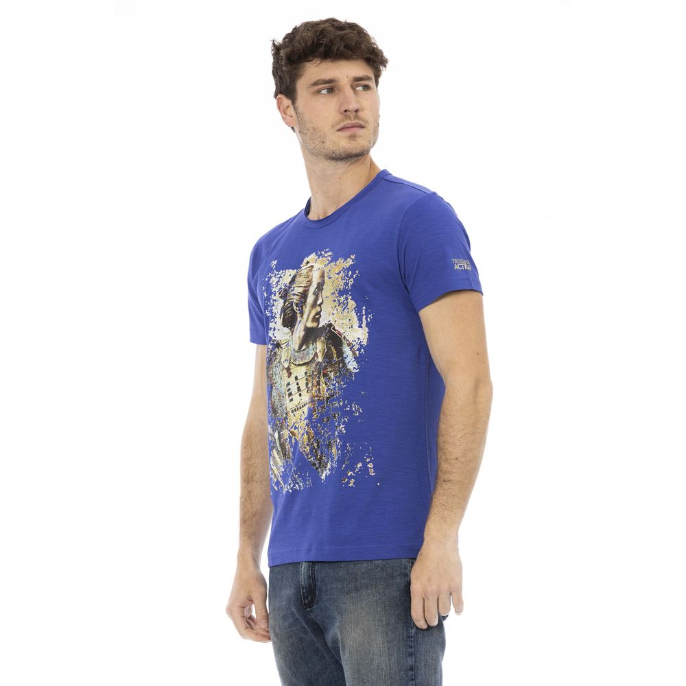 Trussardi Action Blue Cotton Men T-Shirt