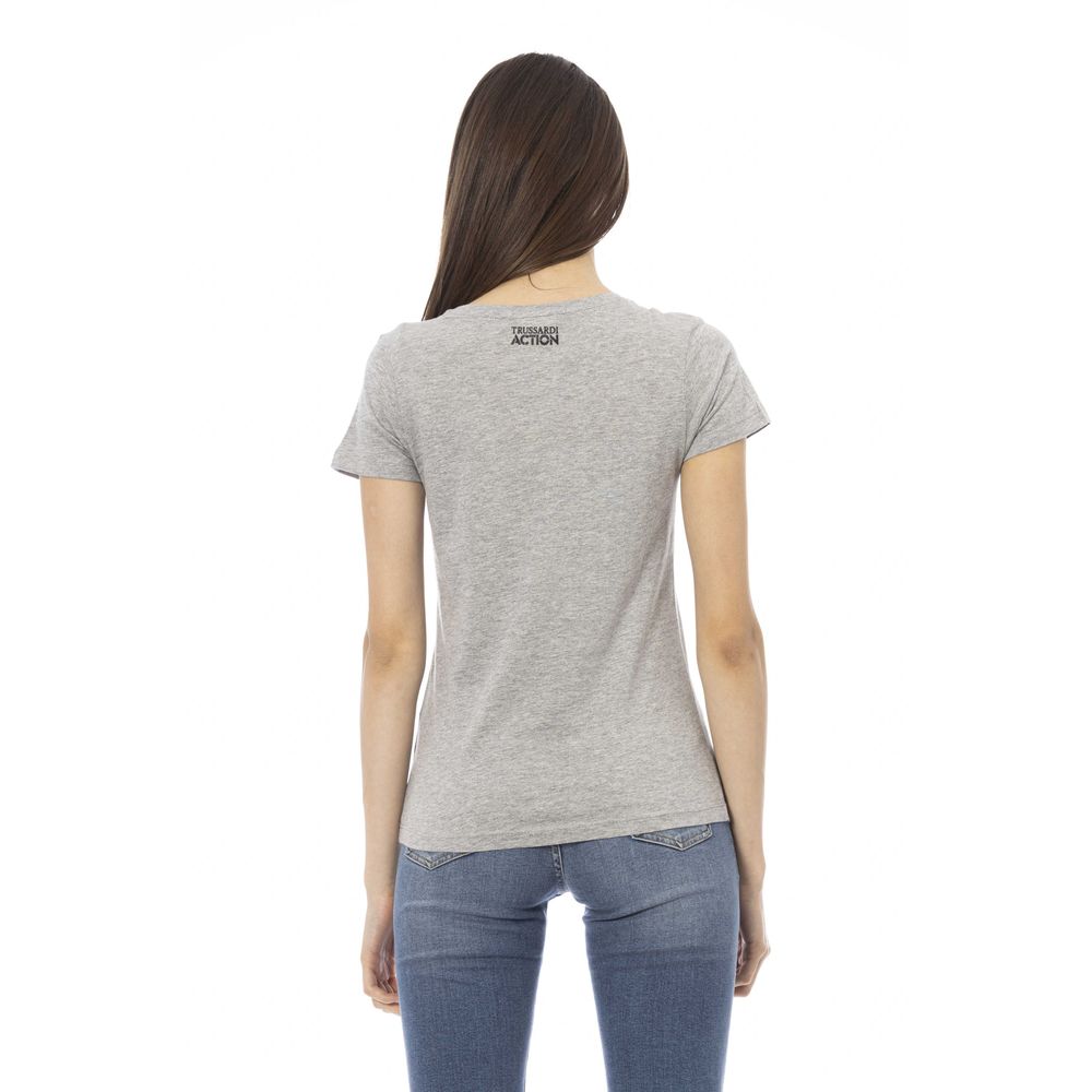 Trussardi Action Gray Cotton Women Top