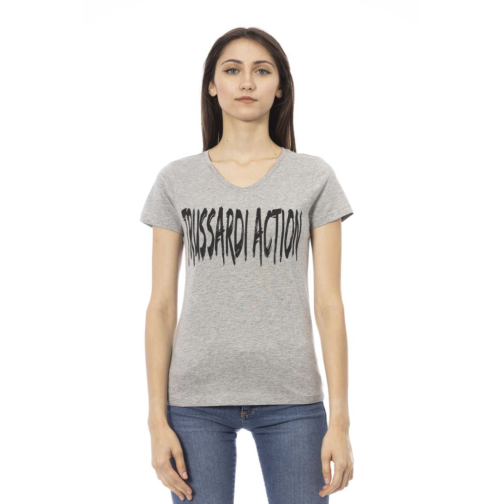 Trussardi Action Gray Cotton Women Top