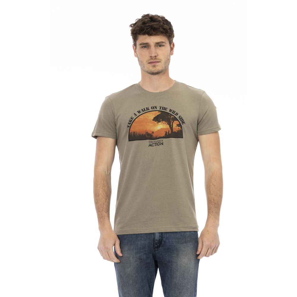 Trussardi Action Green Cotton Men TShirt