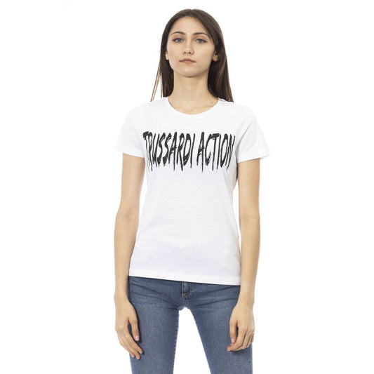 Trussardi Action White Cotton Women Top