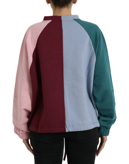 Dolce & Gabbana Multicolor Cotton Crew Neck Sweater