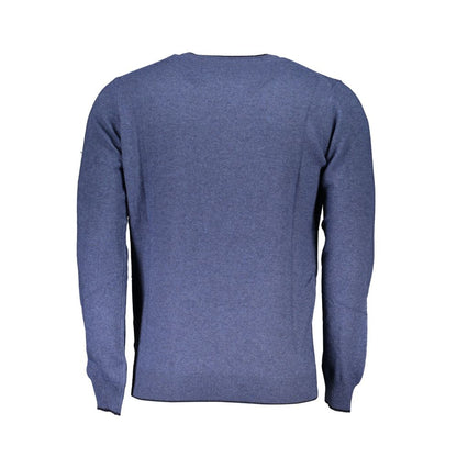 North Sails Blue Crew Neck Sweater with Embroidery Detail