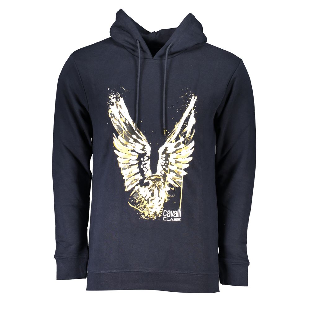 Cavalli Class Elegant Long-Sleeved Hooded Sweatshirt