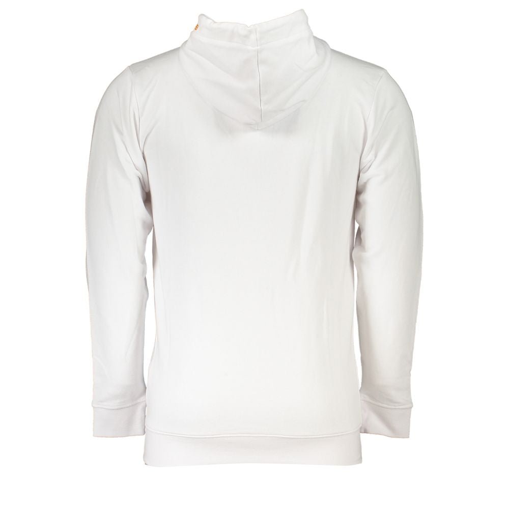 Cavalli Class Sleek White Designer Hoodie with Zip Detail - PANTERA STORES