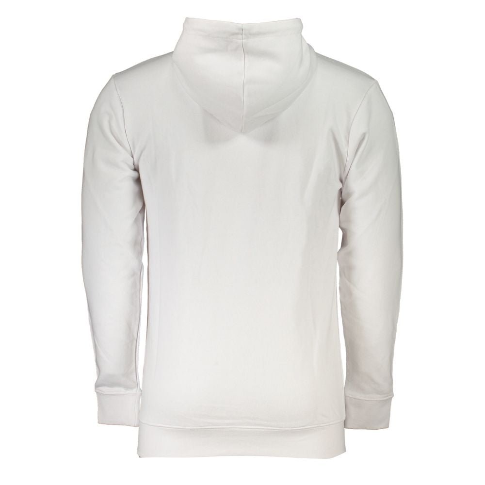 Cavalli Class White Brushed Logo Sweatshirt with Hood - PANTERA STORES