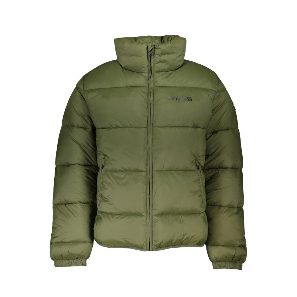 Napapijri Eco-Conscious Green Jacket with Logo Detail