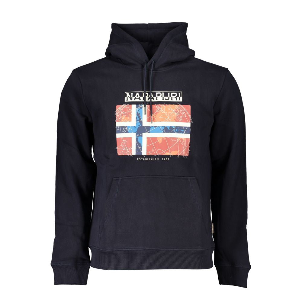 Napapijri Cozy Blue Fleece Hooded Sweatshirt