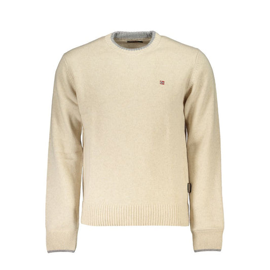 Napapijri Beige Fabric Men Sweater