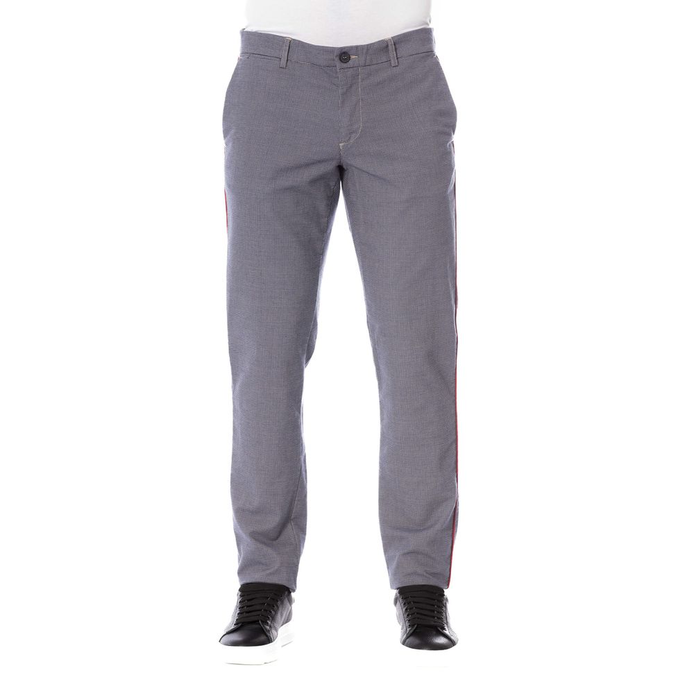 Trussardi Jeans Blue Cotton Men Trouser