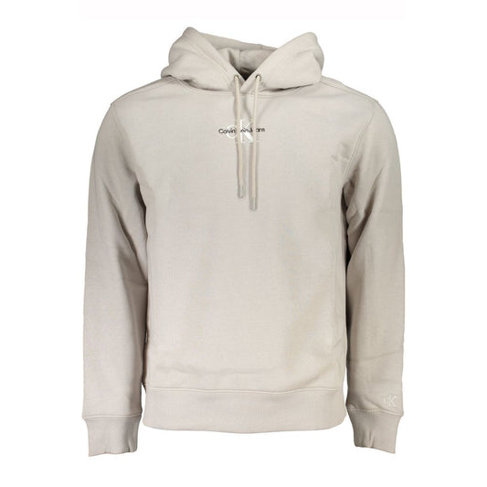 Calvin Klein Chic Gray Fleece Hooded Sweatshirt