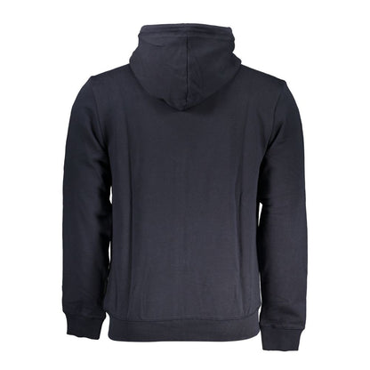 Napapijri Blue Cotton Hooded Sweater with Logo