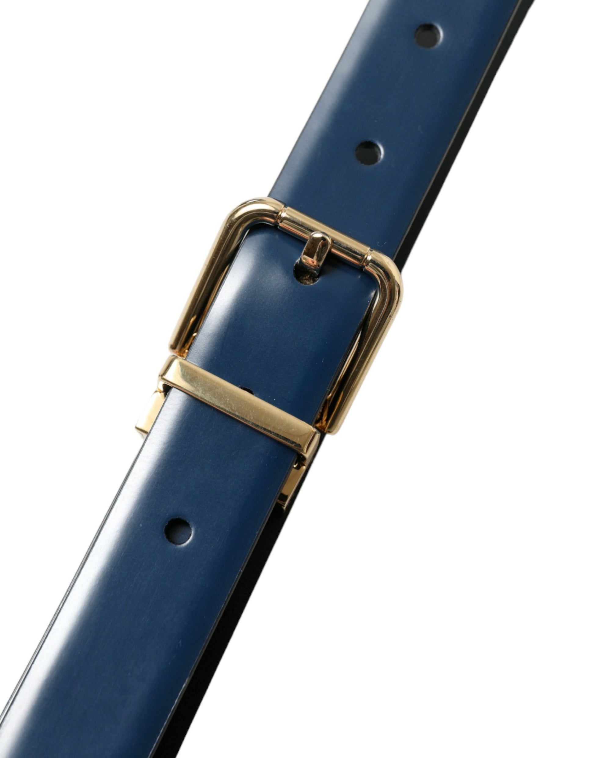 Dolce & Gabbana Elegant Blue Calf Leather Belt