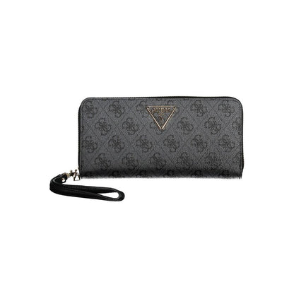 Guess Jeans Chic Black Polyethylene Wallet with Logo Detail