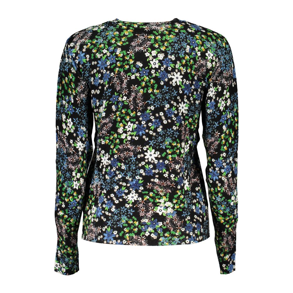 Desigual Elegant Contrast Crew Neck Sweater