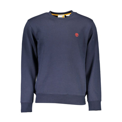 Timberland Sleek Blue Organic Cotton Crewneck Sweater