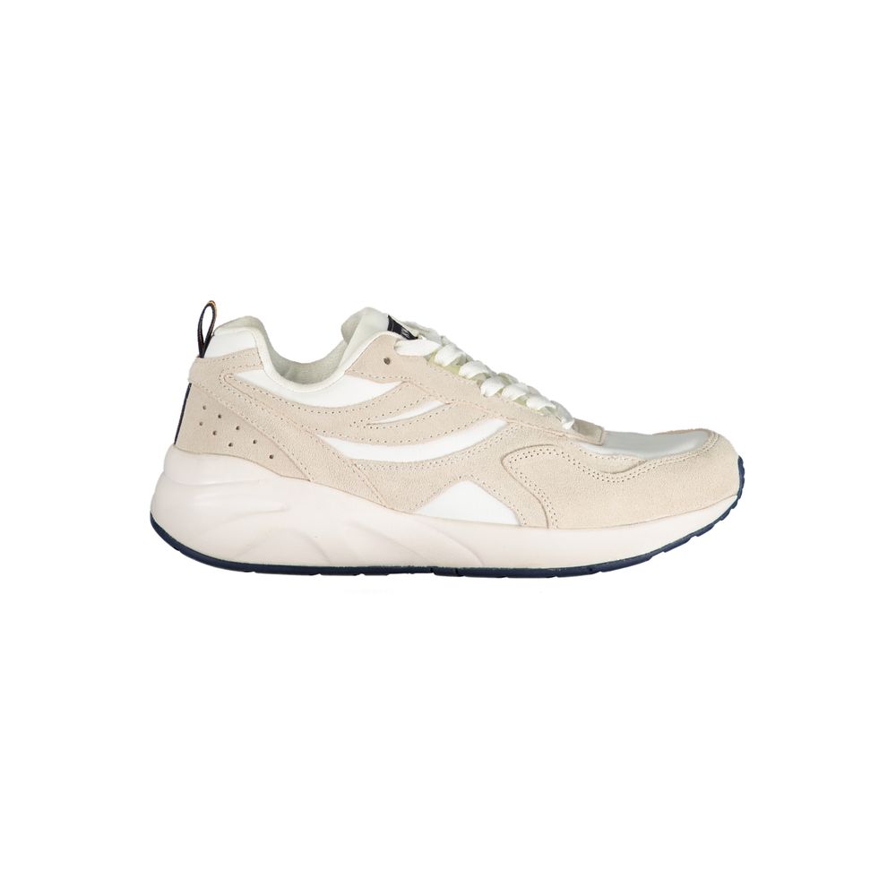 K-WAY Beige Lace-Up Sneakers with Contrast Details