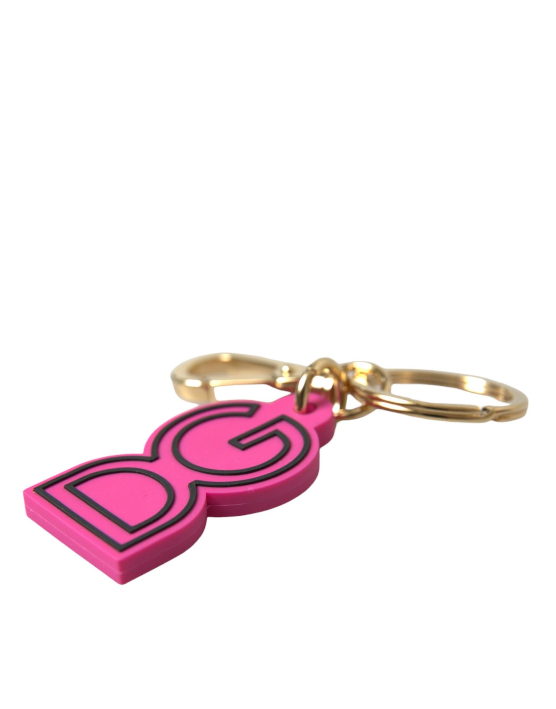 Dolce & Gabbana Chic Gold and Pink Keychain Elegance