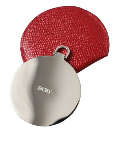 Dolce & Gabbana Elegant Red Leather Mirror Holder